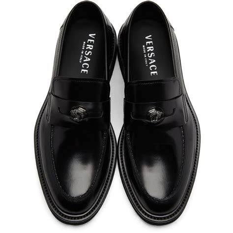 versace loafers mens sale|Versace black medusa loafers.